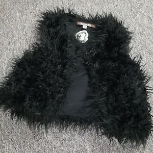 OOXOO Marese Girl's Faux Fur Vest